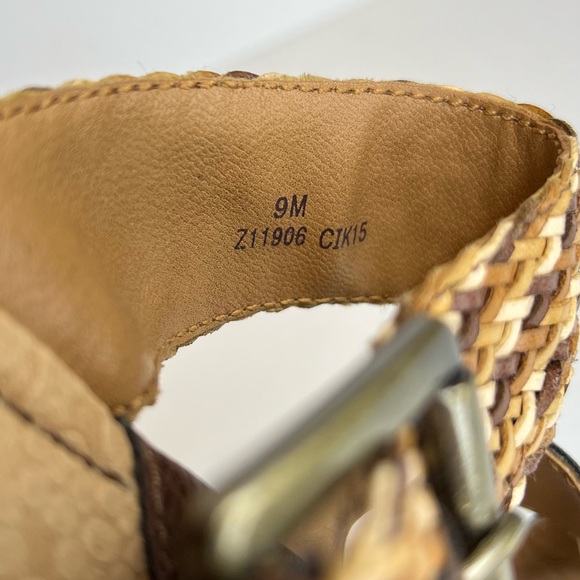 B.O.C. Born Concepts Womens Izabel Cork Strappy Wedges W/Buckle Woven Sz 9M - Picture 5 of 9